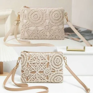 New Fashion Women Floral Printed Hollow Mini Chain Bag Shoulder Bag Tote Purse Handbag New Lace Crossbody Chain Shoulder Women's